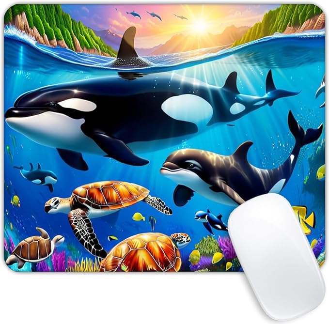 Sharks in The Underwater World Mouse pad Customized Mousepad Non-Slip Rubber Base Mouse Pads for Computers Laptop Office Desk Accessories Mouse pad