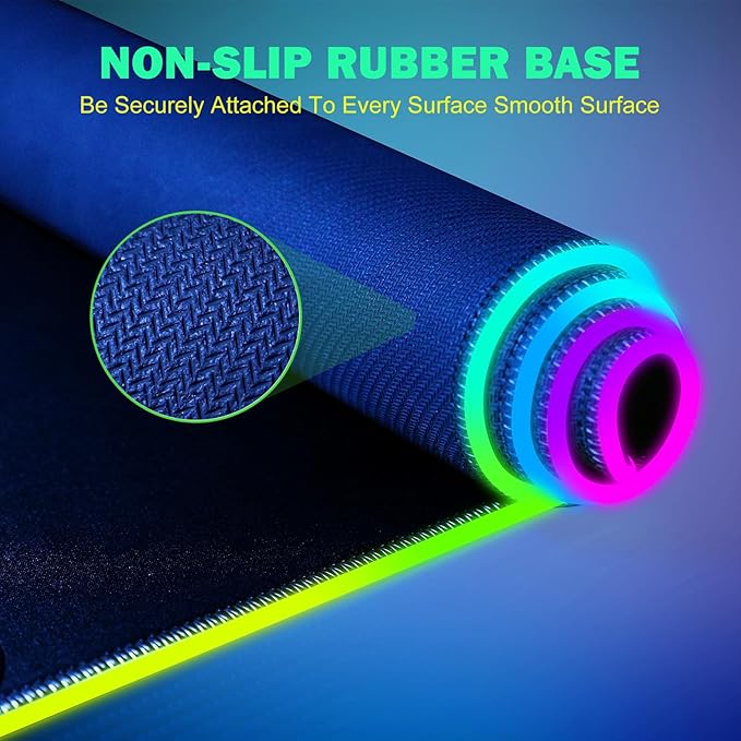 GIM RGB Gaming Mouse Pad with Simultaneous Charging for Phone & iWatch, LED Mouse Mat 800x300x4MM, 14 Light Modes, Non-Slip Rubber Base, Computer Keyboard Mat for Gaming, 20W PD Adapter Included