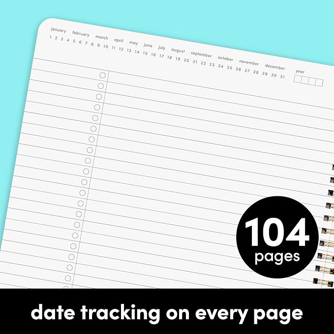 PAPERAGE Undated Daily Planner Notebook (Yellow), 8.5 in x 11 in, Spiral Bound To Do List & Schedule Planner, 104 Lined Pages for Plans & Notes