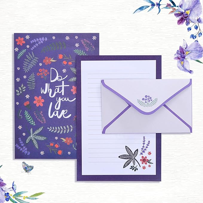 90PCS Stationary Paper and Envelopes Set, writing paper stationery set,10 Different Style Cute Writing Stationery Paper Letter Set(60 stationery paper + 30 envelopes)
