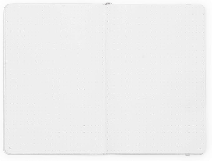Minimalism Art, Premium Hard Cover Notebook Journal, Classic 5" x 8.3", 122 Numbered Pages, Gusseted Pocket, Ribbon Bookmark, Extra Thick Ink-Proof Paper 120gsm, San Francisco (Dotted, Red)