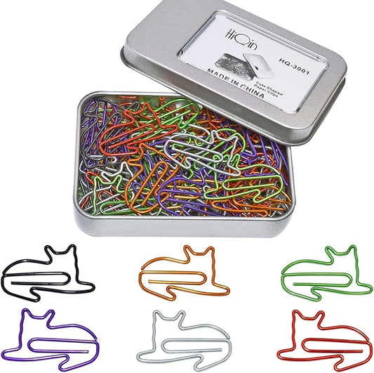 Cat Paper Clips Small Office Supplies Gifts for Cat Lover Coworkers, Cute Desk Accessories Gifts Idea