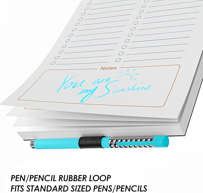 3 Pack Magnetic Grocery List Pad with Full Back Magnet & Pen Holder, Totally 180 Sheets for Fridge, To-Do List and Memo Notepad (4.5x7.5 Inch, Blank)