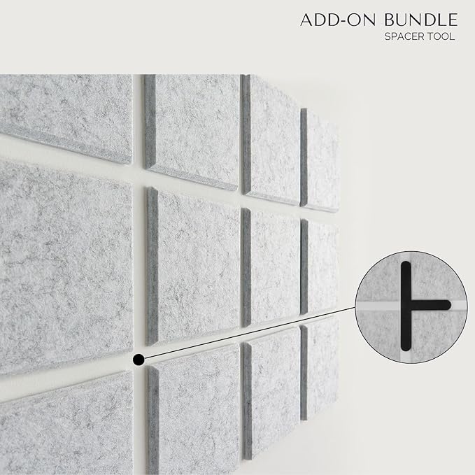 Large Bulletin Board 48x36- Office Wall Organizer to Replace Your Old Cork Boards for Walls for Office Decor -12-Pack Felt Wall Tiles for Home Office Decor, Classroom Décor (Marble)