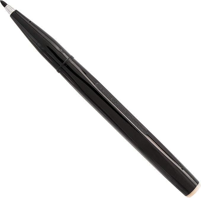 Pentel Arts Sign Pen, Black Ink, 2 Pack (S520BP2A), Assorted