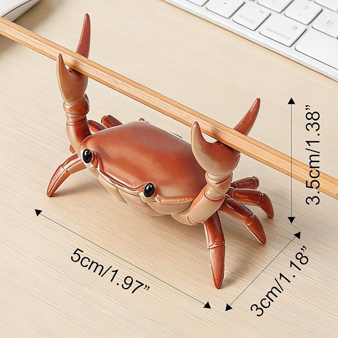 2 Pack Desk Crab Pen Holder, Creative Weightlifting Crab Pencil Stand Holder, Desk Organizers and Accessories, Cute Office Decor for Small Items at Home, School, Studio (Green)