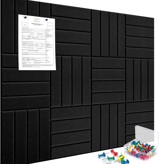 Cork Boards for Walls 48" x 36" Felt Board Alternative, 12 Pack Felt Wall Tiles Bulletin Board, Large Cork Board for Office Pin Board Tack Board Cork Boards