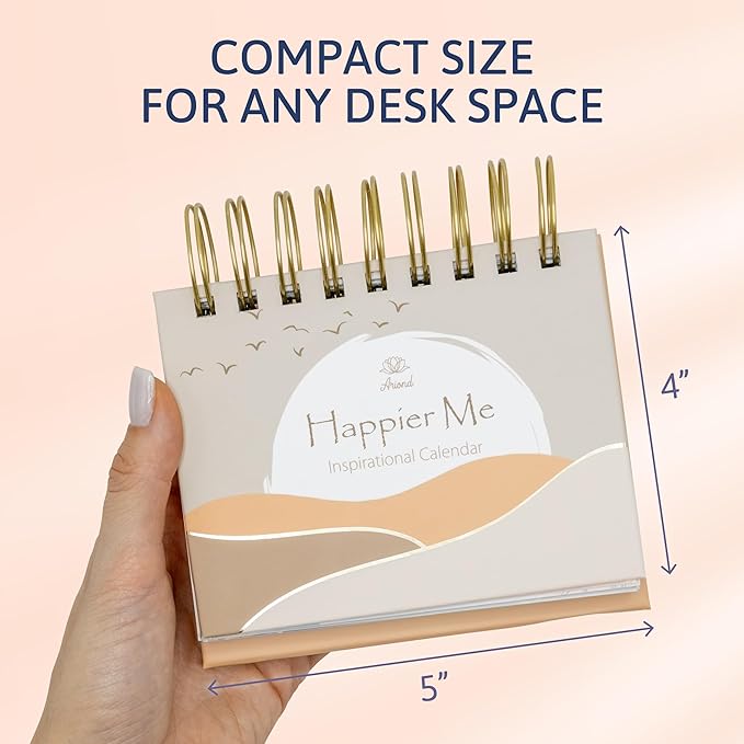 Motivational Desk Calendar - Perpetual Daily Flip Calendar with Daily Motivational Quotes for Desk - Inspirational Gifts for Women, Gifts for Coworkers Female, Inspirational Desk Decor