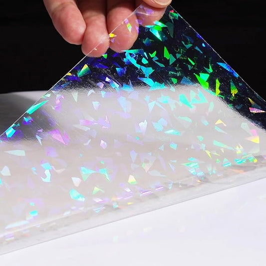 Livelynine 15.8 X 197 Glossy Clear Contact Paper Peel and Stick for Crafts Books Classroom Laminating Self Sealing Glitter Holographic Laminate Sheets Waterproof Desk Wallpaper Self Adhesive