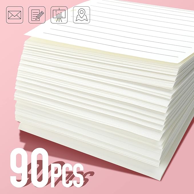 LEOBRO A5 Paper, Planner Inserts for A5 Binder, 5.5 x 8.5 Lined Paper with Binder Pockets, for Refillable Notebook, Journal, Planner Refills