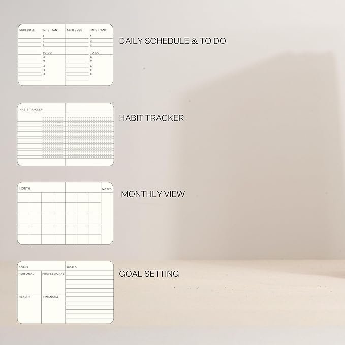 Kunitsa Co. Undated Planner - Hardcover, with Habit Tracker & Goal Setting - Daily, 120 Days, Start Anytime (Forest)