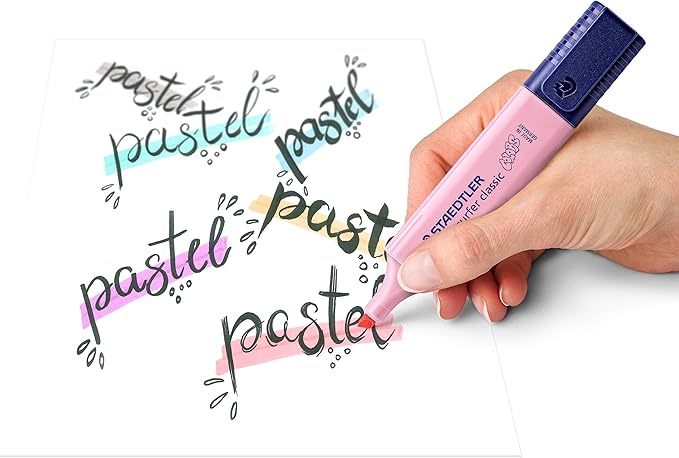 STAEDTLER 364 CWP4PA Textsurfer Classic Highlighter - Assorted Pastel Colours (Pack of 4)