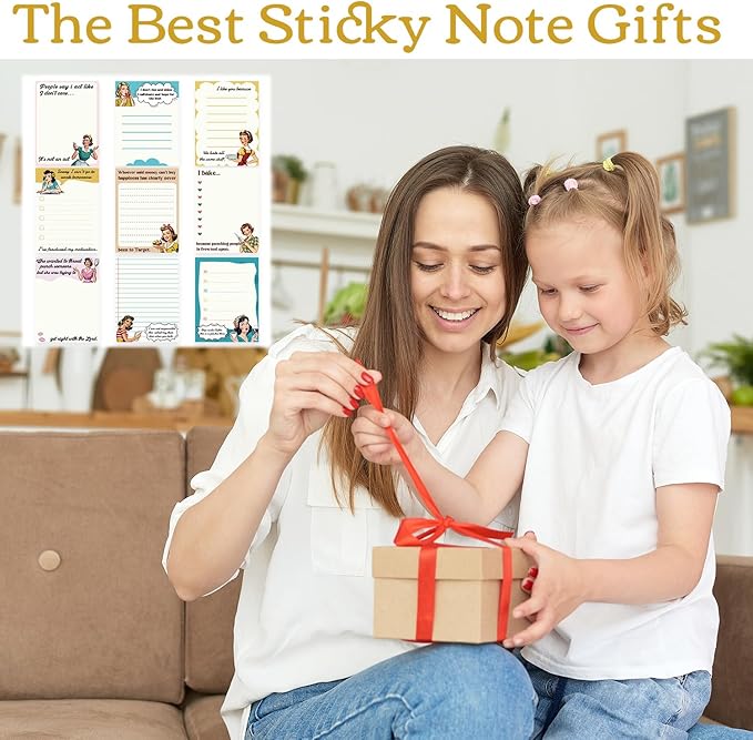 Funny Sticky Notes Gifts - 9 Pack Funny Sticky Notes for Work 3x4 Inch, Sarcastic Post Memo Pads Work Gag Gifts for Coworkers, Self-Stick Notepads Office Study Supplies (450 Sheets)