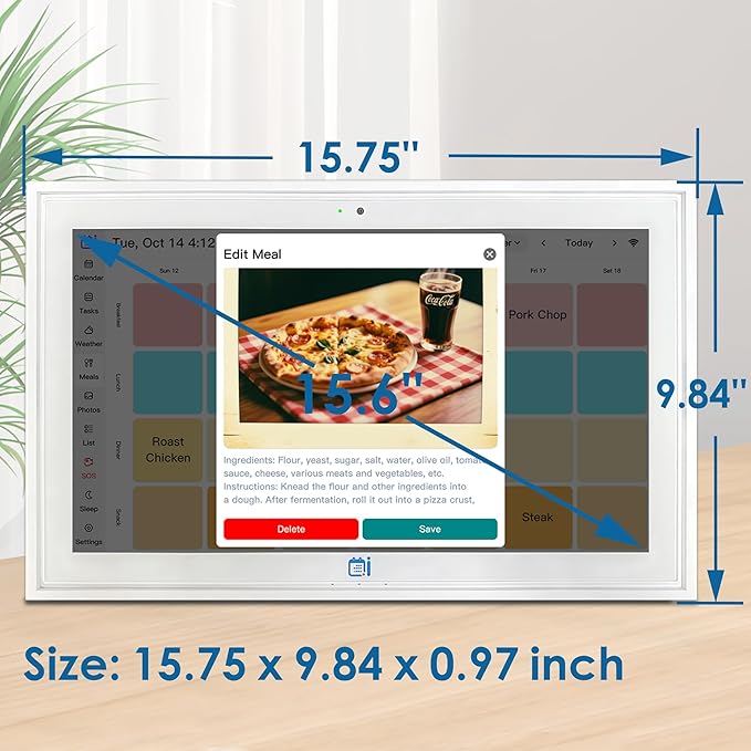 USIN 15.6 inch Digital Calendar, 1080P FHD Touch Screen Smart Calendars, Home Organizor, Family Chore Charts and Meal Planner, Video/Audio Calling, Desk and Wall Mounted, Electronic Calendar