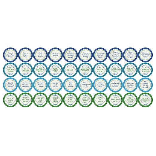 Really Good Stuff Classroom Chill Chips – Set of 40 – Help Kids Feel Calm and Focused – Practice Calming, Relaxing, & Resetting Strategies– Social-Emotional Learning – SEL for The Home and Classroom