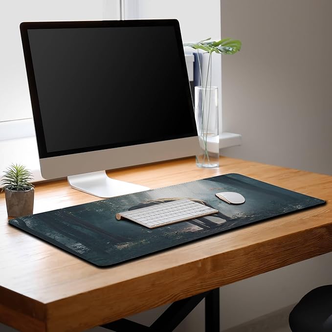 Large Mousepad Gamer Mouse Pad Pc Mouse Pads Men¡¯s Office Accessories Computer Mats Full Desk Mat Non-Slip Rubber Base 35.4" X 15.7" for Game Office, Wild Nature Life The Last Elephant