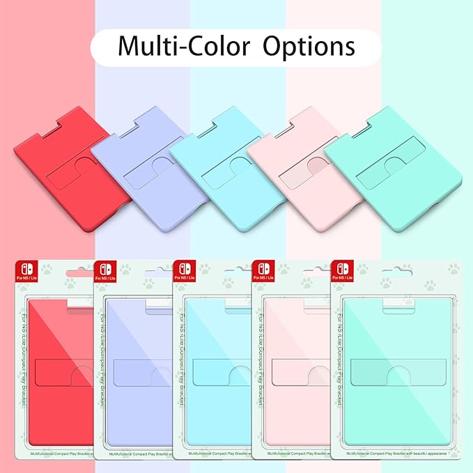 Stand Compatible with Nintendo Switch, Adjustable Switch Playstand, Foldable Phone Stand for Desk, Compact & Portable Switch Holder Accessories (Red)