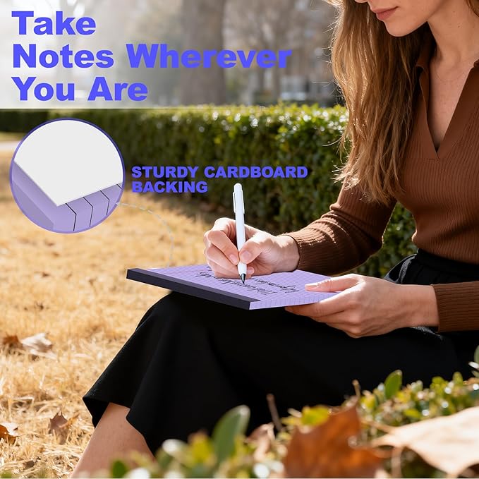 3 Pack Colored Legal Pads 8.5 x 11 Inch, Wide Ruled Notepads Lined Memo Note Pads, 8.5x11 Inch Micro Perforated Writing Pads 30 Sheets Per Pad for Work Study Daily Note Taking List