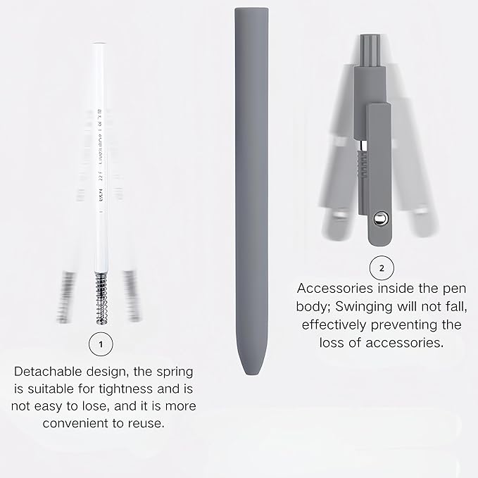 5PCS Gel Ink Pens, 0.5mm Black Ink Fine Point, Smooth Writing Aesthetic Pens for Journaling, Note Taking, Office and School Supplies, Minimalist Design Gifts for Women and Men