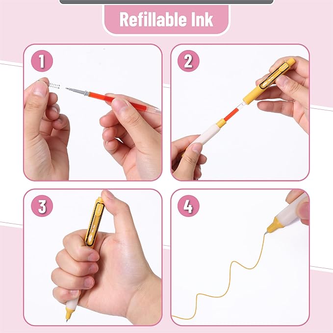Mr. Pen- Retractable Gel Pens, 12 Pack, Colorful Ink Gel Pens with Case and 12 Refills, Gel Pen Fine Point 0.5mm