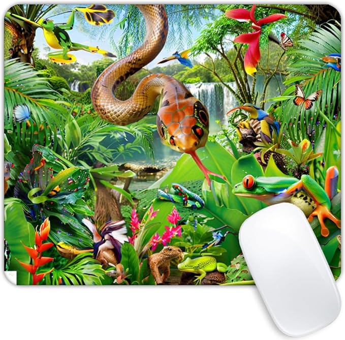 Snakes and Frogs Mouse pad Customized Mousepad Non-Slip Rubber Base Mouse Pads for Computers Laptop Office Desk Accessories Mouse pad