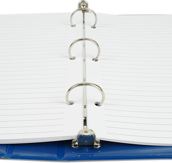 Half Letter Lined Paper, 3-Hole Punched, 250 Sheets/500 Pages, 100 GSM, Line Paper Binder Refill, 5.5 in. x 8.5 in., fits in Half Letter 3-Ring Binders, Mini Binder Refill Inserts