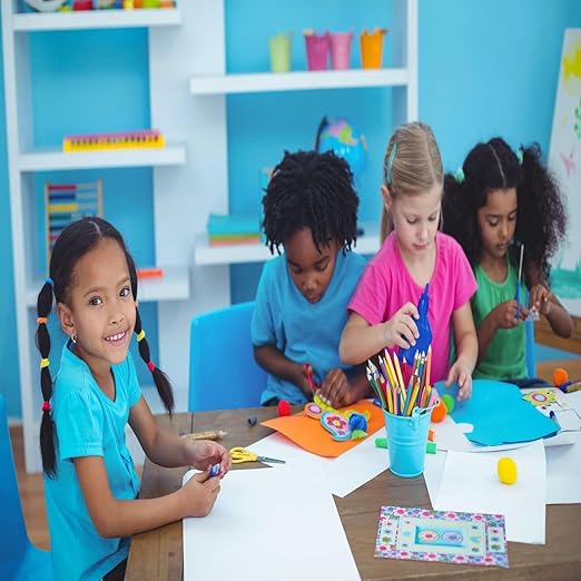 Kindergarten Elementary School Supplies Classroom Must Haves for Boys Girls 1st 2nd 3rd 4th Grade & Home School Essentials for Kids Kit with Notebooks, Folder, Pencils, Crayons, Markers, Glue, Scissor
