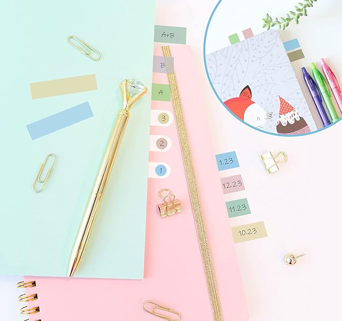 1200 pcs Index Tabs,Sticky Markers Transparent Arrow Index Flags Tabs,Plastic Sticky Notes for Page Marking for Books,Files,Annotation Tabs,10 Colors Macaron Styles Writable Page Tabs