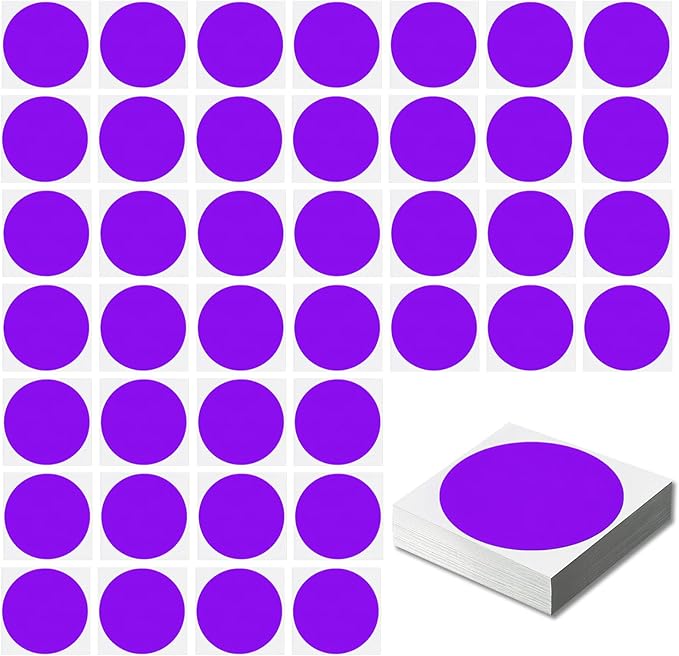 Classroom Floor Stickers Floor Marker Dots, 40Pcs Carpet Spot Markers Line Up Dots Spots, Carpet Circles Carpet Dots for Classroom Decoration Table Teacher Supplies (Purple)