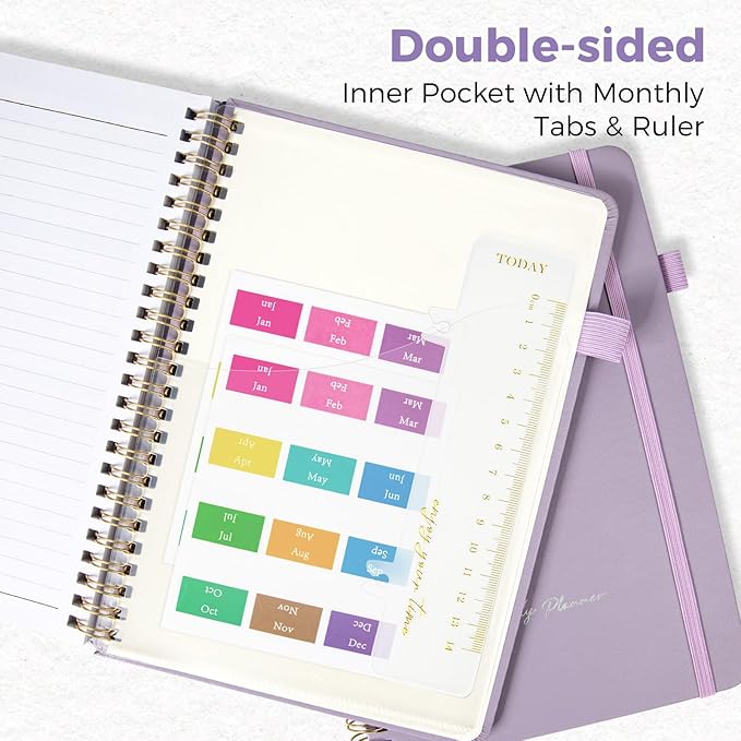 Oucaru Undated Weekly Planner, A5 To Do List Notebook with Goal & Habit Tracker Organizer, 52 Weekly Planner Notebook with Spiral Binding for Office Home School Supplies