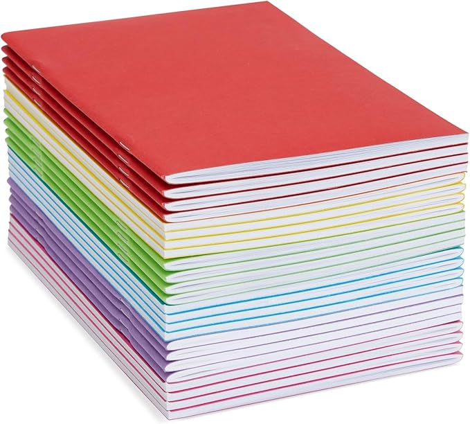 Paper Junkie 24 Pack Unlined Notebooks for Students - Blank Books for Kids to Write Stories and Draw - A5 Sketchbooks (5.5 x 8.5 In Blank Story Book For Kids)