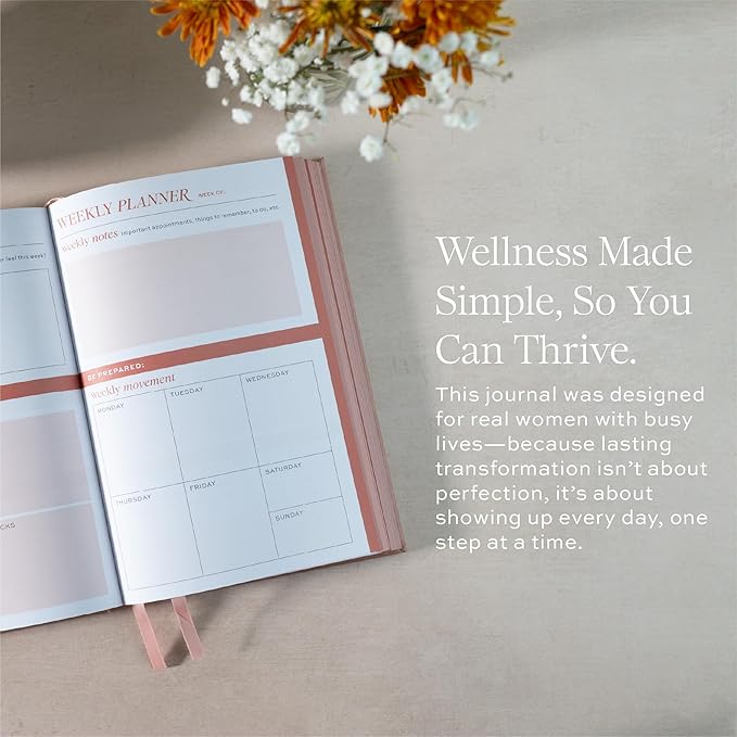 Paper & Progress Wellness Journal – 12-Week Fitness & Self Care Journal for Women | Daily Habit Tracker, Meal Planner, Workout Log, Weekly Reflections & Mindset Coaching Prompts