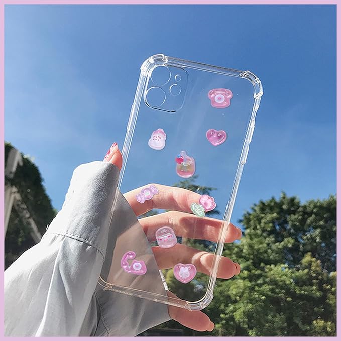 3D Cute Cartoon Pink Rabbit Puff Stickers - Kawaii Mini Puffy Reusable Stickers for Scrapbooks, Planner, Journals, Laptops, Phone Case Decoration