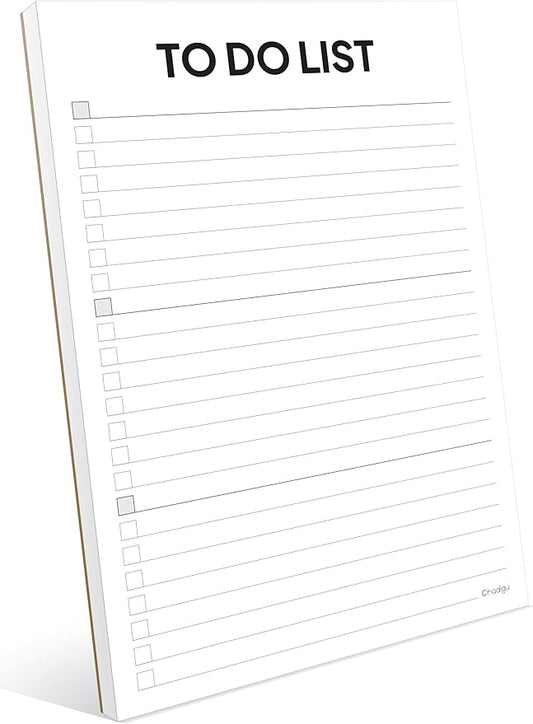 To Do List Notepad, A5 Size (8.3"x5.8") Daily To Do List by Category, Premium Thick Paper With Cardboard Back Support, Undated Daily Planner Notebook, Ruled Pages, Checkboxes.