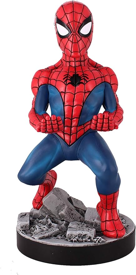 Exquisite Gaming: Marvel: The Amazing Spider-Man - Original Mobile Phone & Gaming Controller Holder, Device Stand, Cable Guys, Licensed Figure 8 Inch