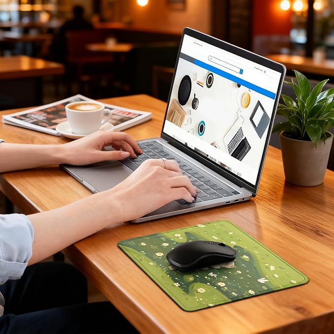 Cute Cat Desk Pad Mat with Stitched Edges and Non-Slip Rubber Base, Premium-Textured Mouse Pad for Laptop, Computer & PC, Gaming & Working, Waterproof Mousepad