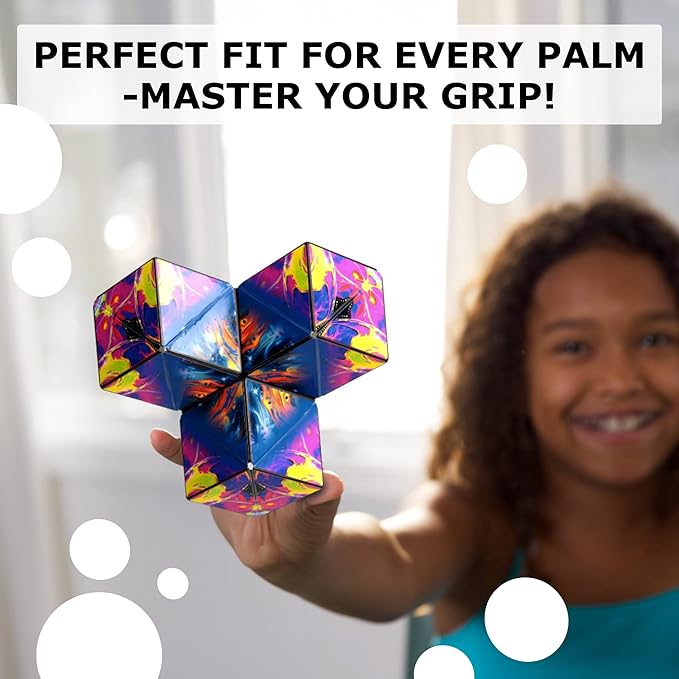 Shashibo DODECA Shape Shifting Box - Award-Winning STEM Fidget Toy with Ultra Strong Magnets - Puzzle Cube Transforms Into 100+ Shapes, Perfect Sensory Gift for Kids, Teens, and Adults (Infinity)