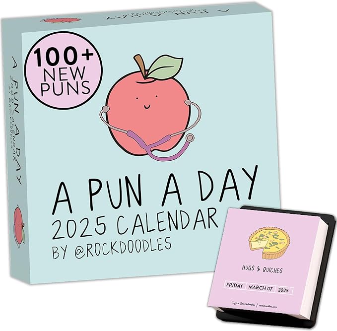 rockdoodles 2025 Punny Daily Desk Calendar (2025 Calendar)