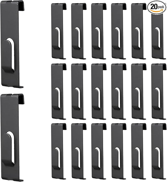 20PC Gridwall Notch Hooks, Grid Wall Hooks, Gridwall Picture Hanger, Gridwall Accessories for Retail, Displaying Photogragh, Art Shows, Paintings(Black)