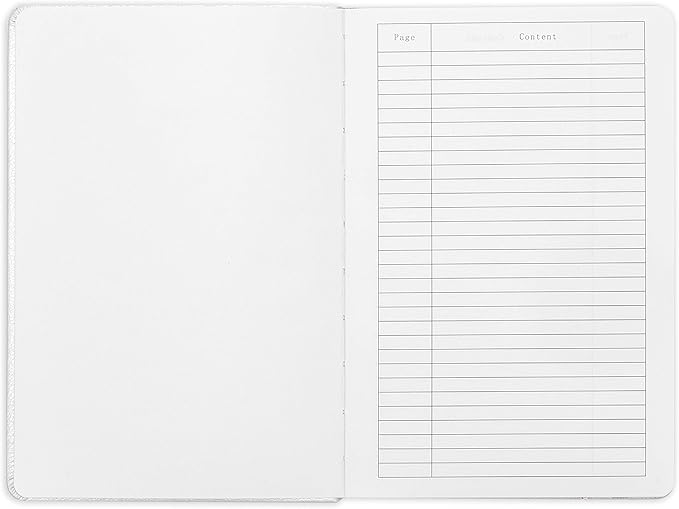 Minimalism Art, Premium Hard Cover Notebook Journal, Classic 5" x 8.3", 122 Numbered Pages, Gusseted Pocket, Ribbon Bookmark, Extra Thick Ink-Proof Paper 120gsm, San Francisco (Ruled, Red)