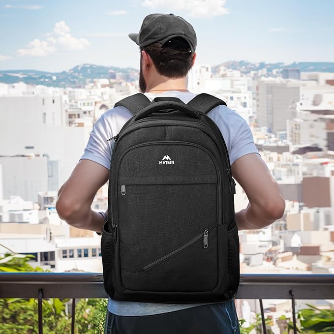MATEIN 17 Inch Work Laptop Backpack, Large College Computer Bookbag with TSA Laptop Compartment, Water Resistant Business Travel Backpack with USB Port, Graduation Gifts for Men Women