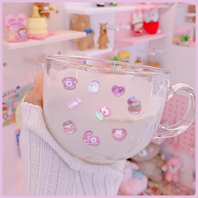3D Cute Cartoon Pink Rabbit Puff Stickers - Kawaii Mini Puffy Reusable Stickers for Scrapbooks, Planner, Journals, Laptops, Phone Case Decoration