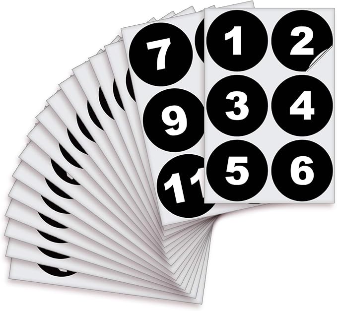 iSYFIX Black Consecutive Number Stickers – 1 to 100, 4-inch, 1 Set – Vinyl Self Adhesive Premium Decal, Ideal for Inventory, Storage, Organizing, Boxes, Bins, Toolbox, Lockers & More, Indoor/Outdoor