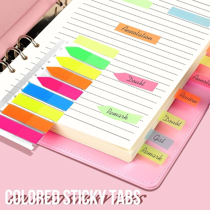 LEOBRO A5 Paper, Planner Inserts for A5 Binder, 5.5 x 8.5 Lined Paper with Binder Pockets, for Refillable Notebook, Journal, Planner Refills
