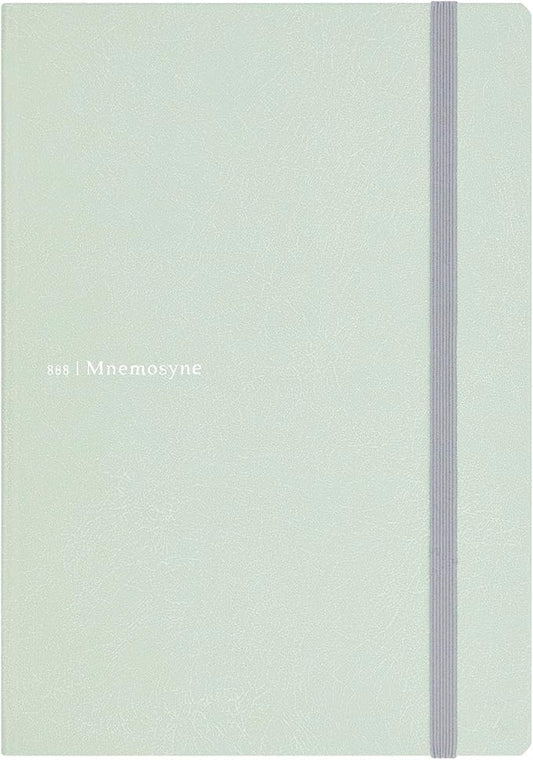 Maruman Mnemosyne Dot Grid Journal- A5, 8.5" x 6.02", 120 Sheets / 240 Pages, 5mm Doted Notebook, Book-bound With Premium Mint Green Hardcover, Includes Bookmark & Elastic Closure, Made in Japan
