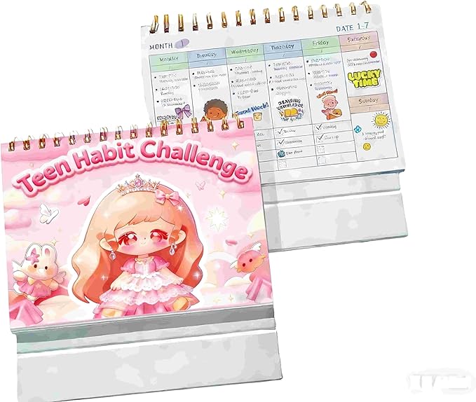 Academic Planner Calendar,Study Plan Desk Calendar Includes Goal Setting, Behavior Reward Chart System & Study Schedule ,Habit Tracker Journal For Teen,Back-to-school Gift for Kids,Classmates,Students,Siblings,Friends