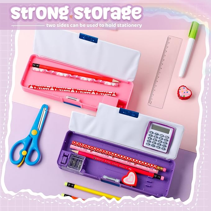 Henoyso Multifunctional Pencil Box for Girls Unicorn Pencil Case with Calculator and Sharpener Cool Cute Pencilcase School Supplies Essentials Valentine's Day Birthday Gift Present for Kids Teens