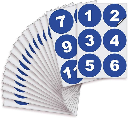 iSYFIX Blue Consecutive Number Stickers – 1 to 100, 4-inch, 1 Set – Vinyl Self Adhesive Premium Decal, Ideal for Inventory, Storage, Organizing, Boxes, Bins, Toolbox, Lockers & More, Indoor/Outdoor