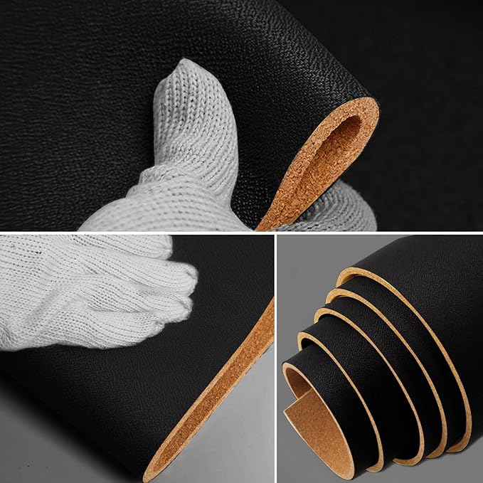 Cork Board Roll with Linen Black 48" x 24"- 1/4" Thick Frameless Natural Corkboard for Walls Pictures Photo Vision Prayer, ZHIDIAN Large Decorative Bulletin Board for Home Office School
