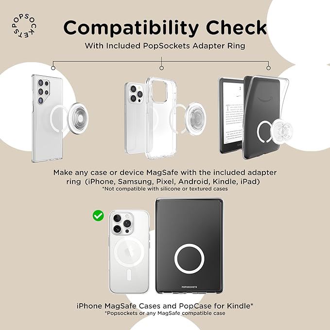 PopSockets Phone Grip for MagSafe, Magnetic Holder, Phone Stand, Black - Speakerbox